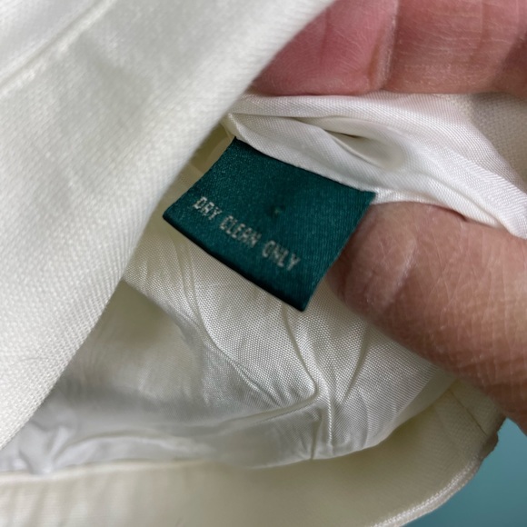 Lauren Ralph Lauren women's ivory cotton twill cropped jacket. Size M Petite - Picture 6 of 12